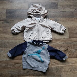 Air Jordan Jumpman sweatshirts and Zara zip-up hoodies jacket Lot, 6m